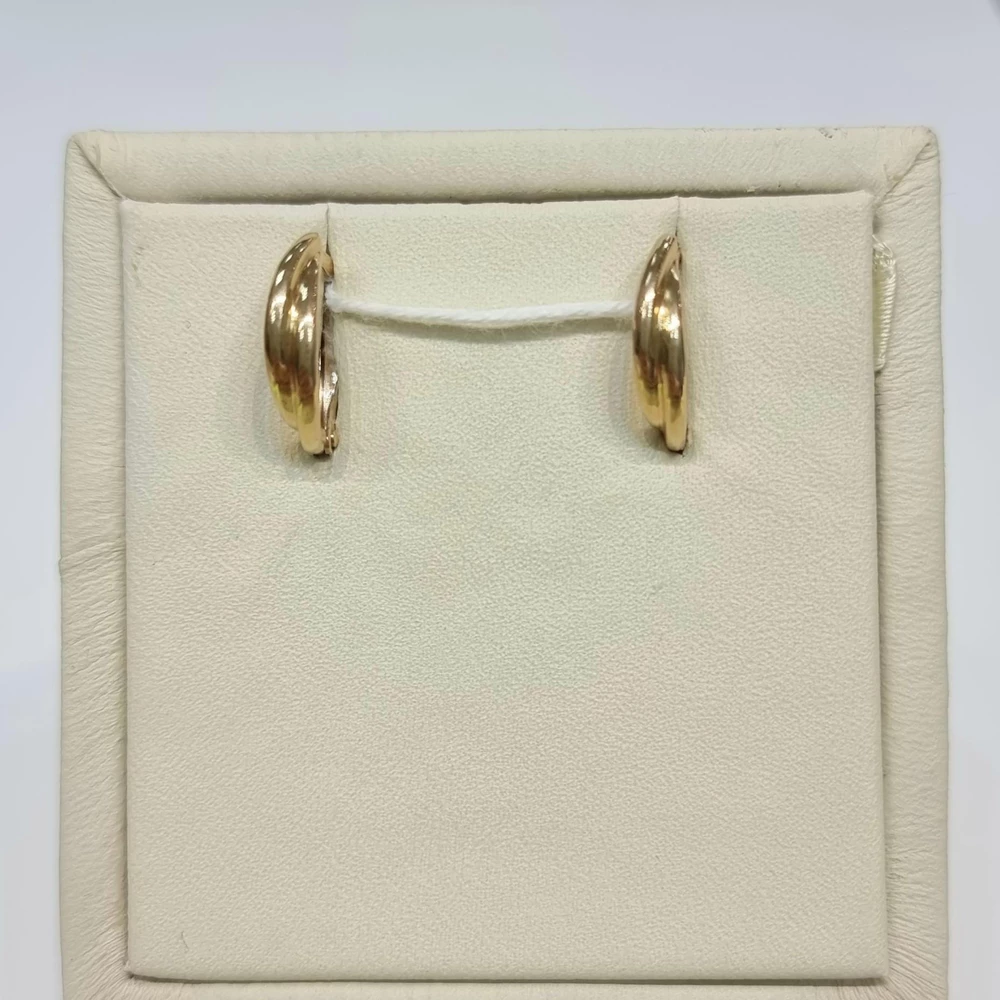 Серьги конго из красного золота 585 пробы 1