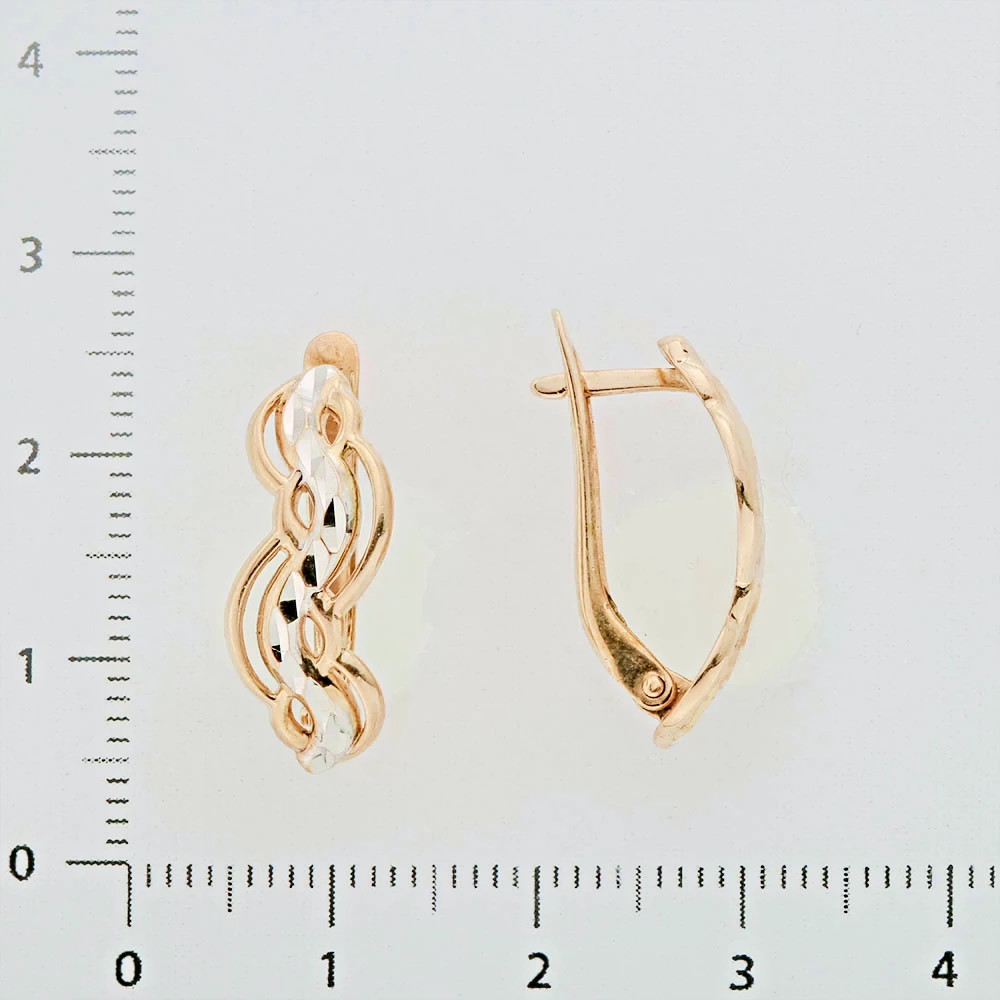 Серьги из красного золота 585 пробы 2