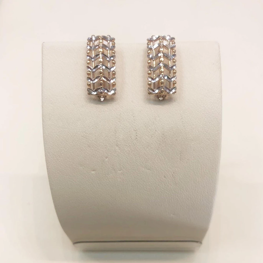 Серьги из красного золота 585 пробы 1