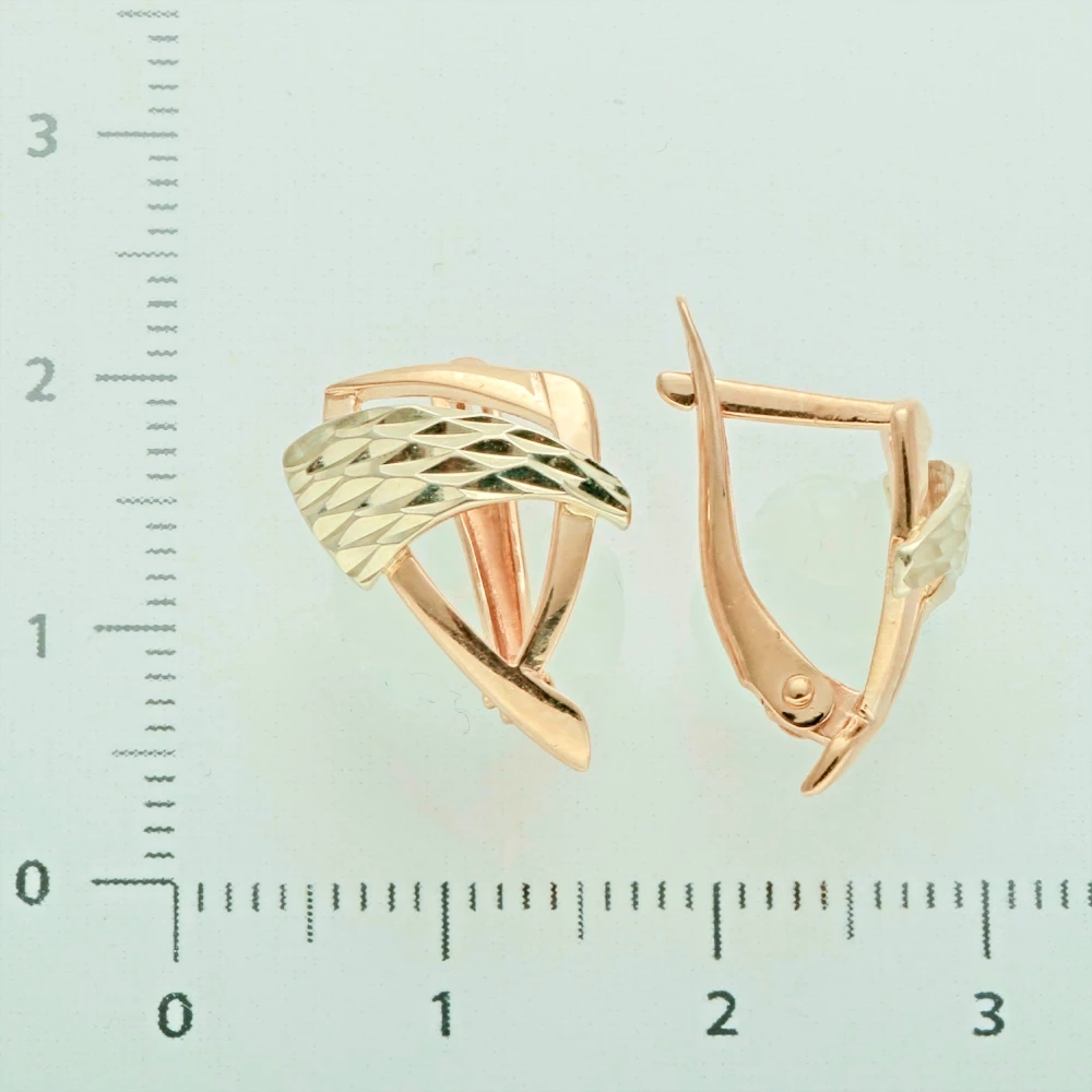 Серьги из красного золота 585 пробы 2