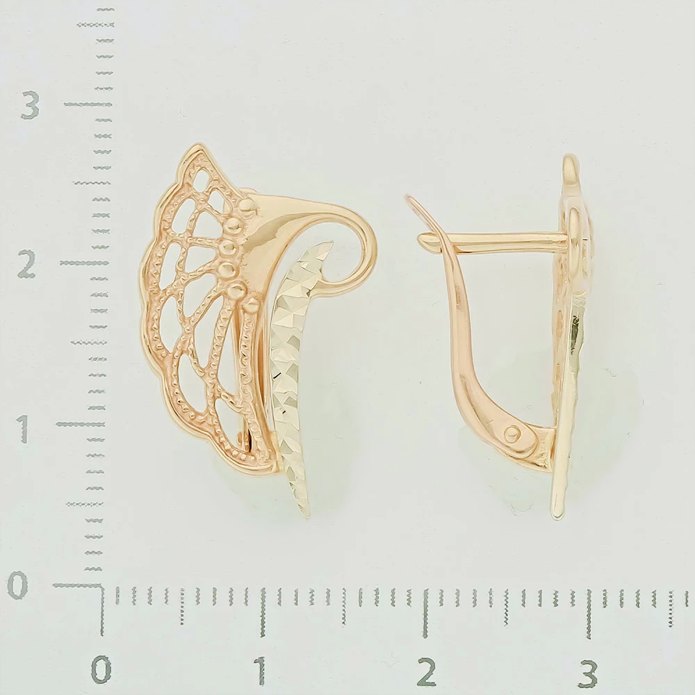 Серьги из красного золота 585 пробы 2