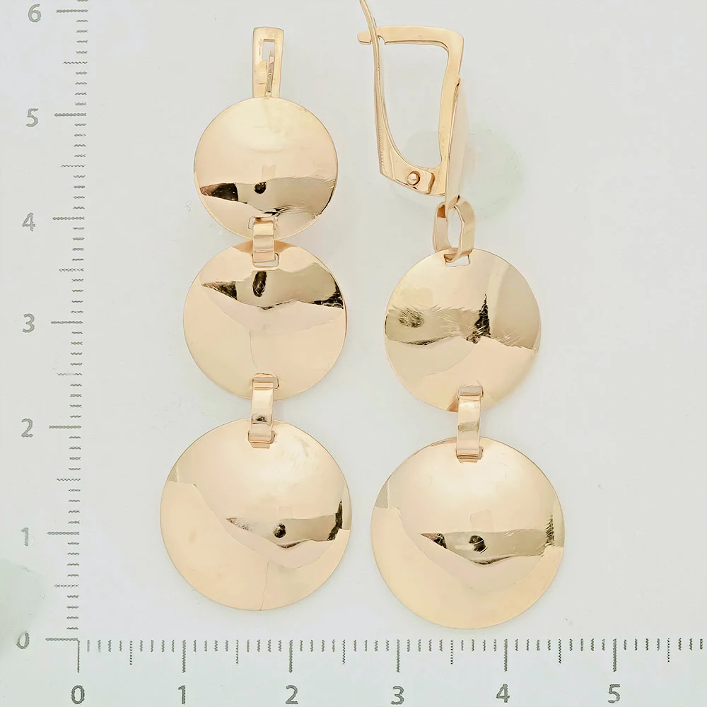 Серьги из красного золота 585 пробы 2
