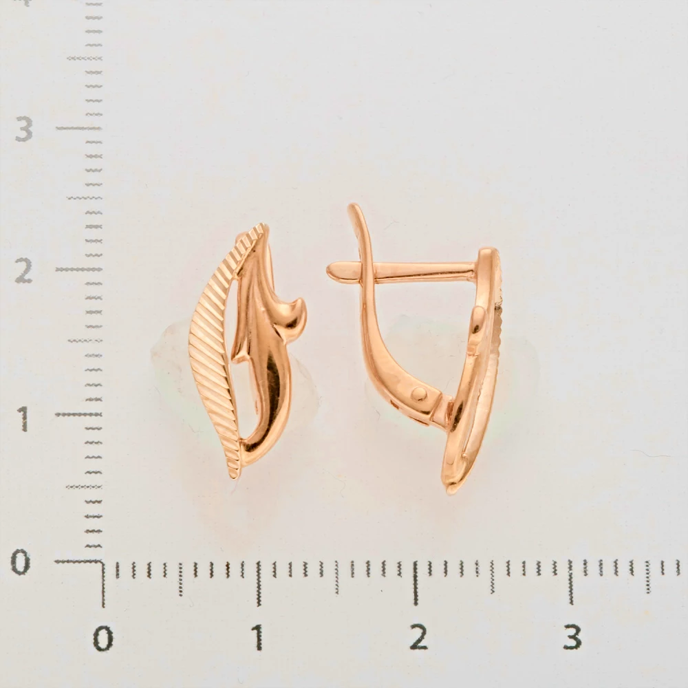 Серьги из красного золота 585 пробы 2