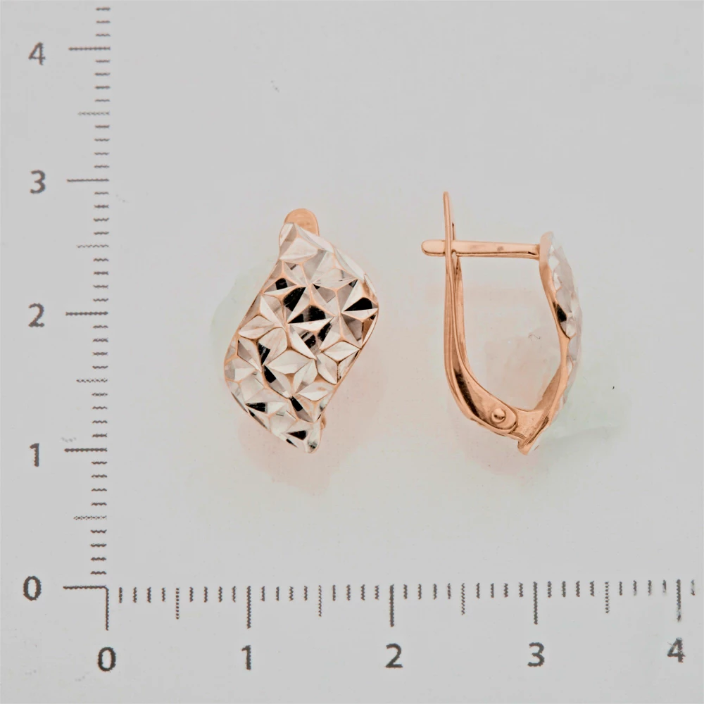 Серьги из красного золота 585 пробы 2