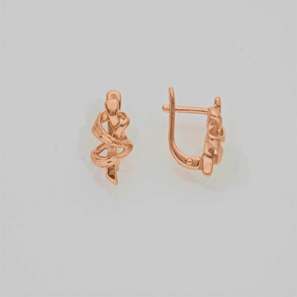 Серьги из красного золота 585 пробы 1