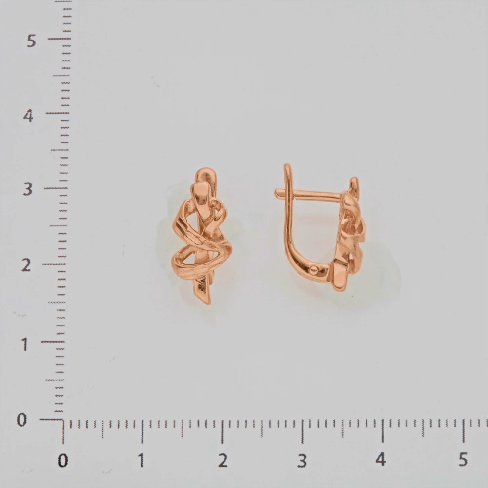 Серьги из красного золота 585 пробы 2