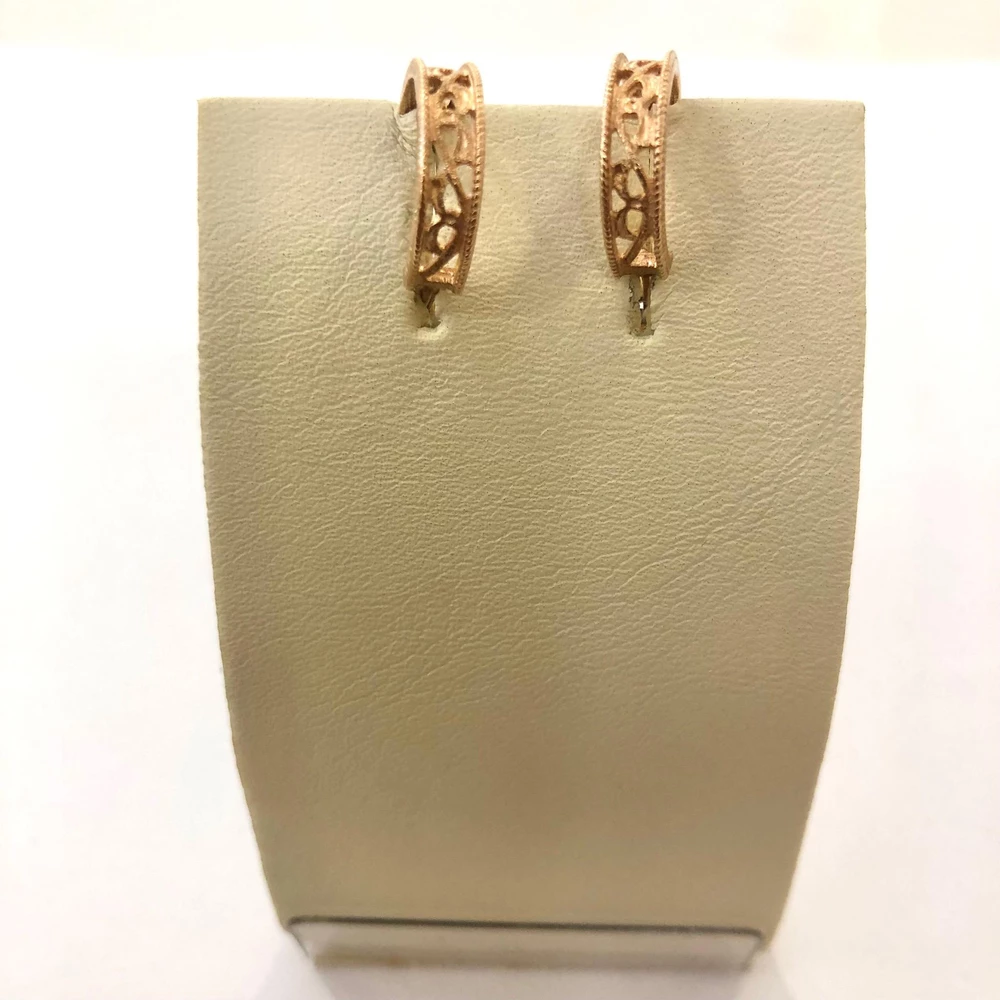 Серьги из красного золота 583 пробы