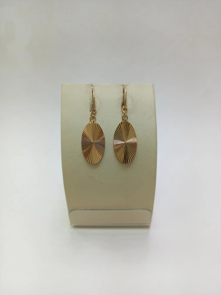 Серьги из красного золота 585 пробы 1