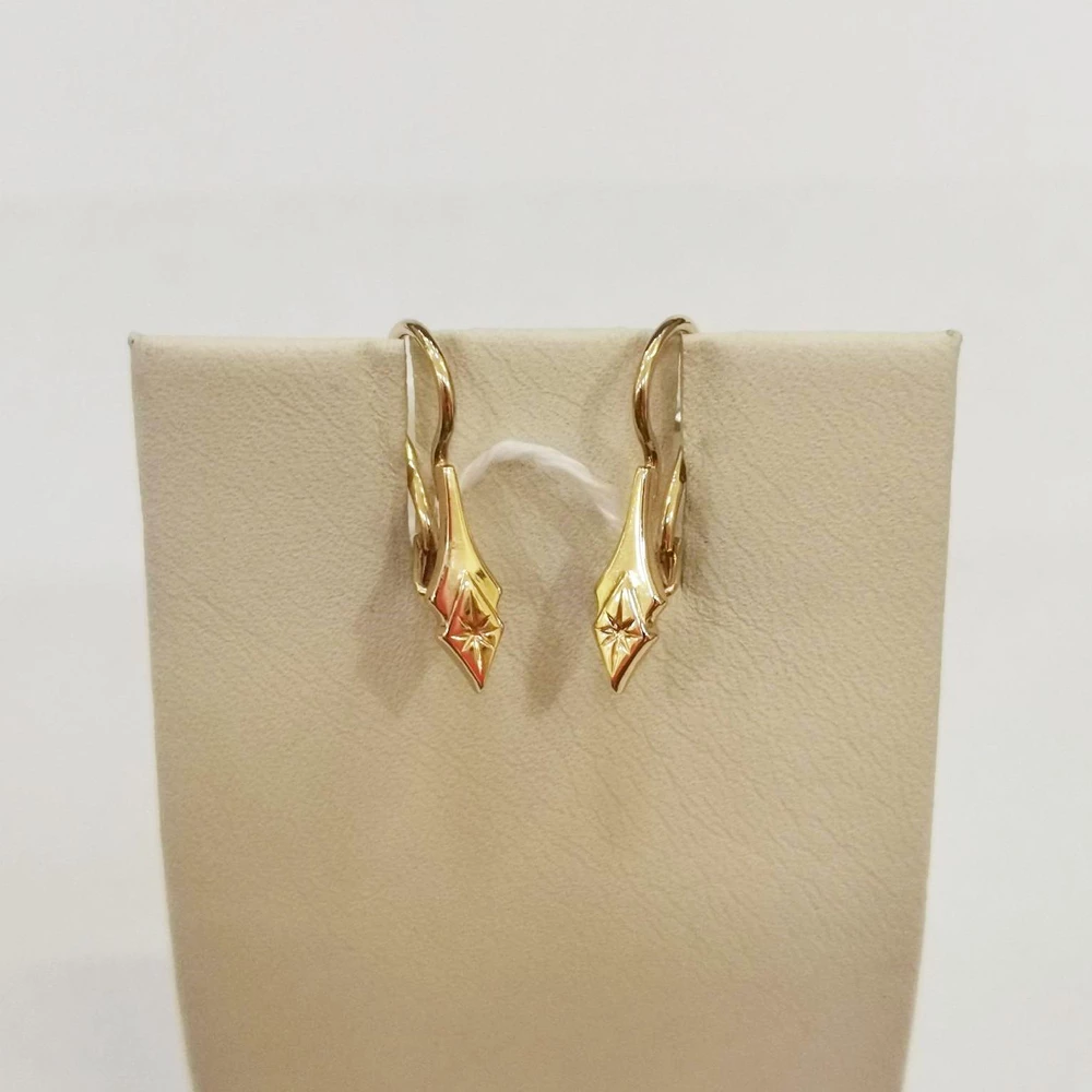 Серьги из красного золота 585 пробы 1