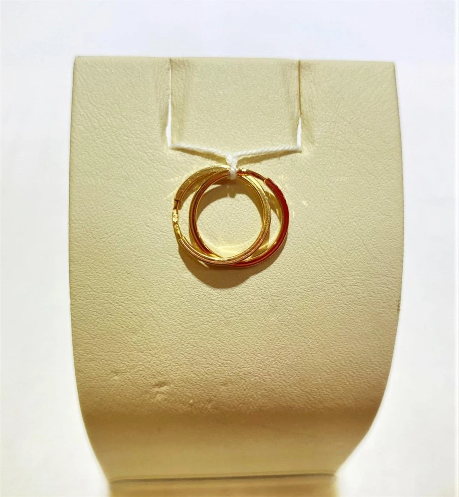 Серьги конго из красного золота 585 пробы