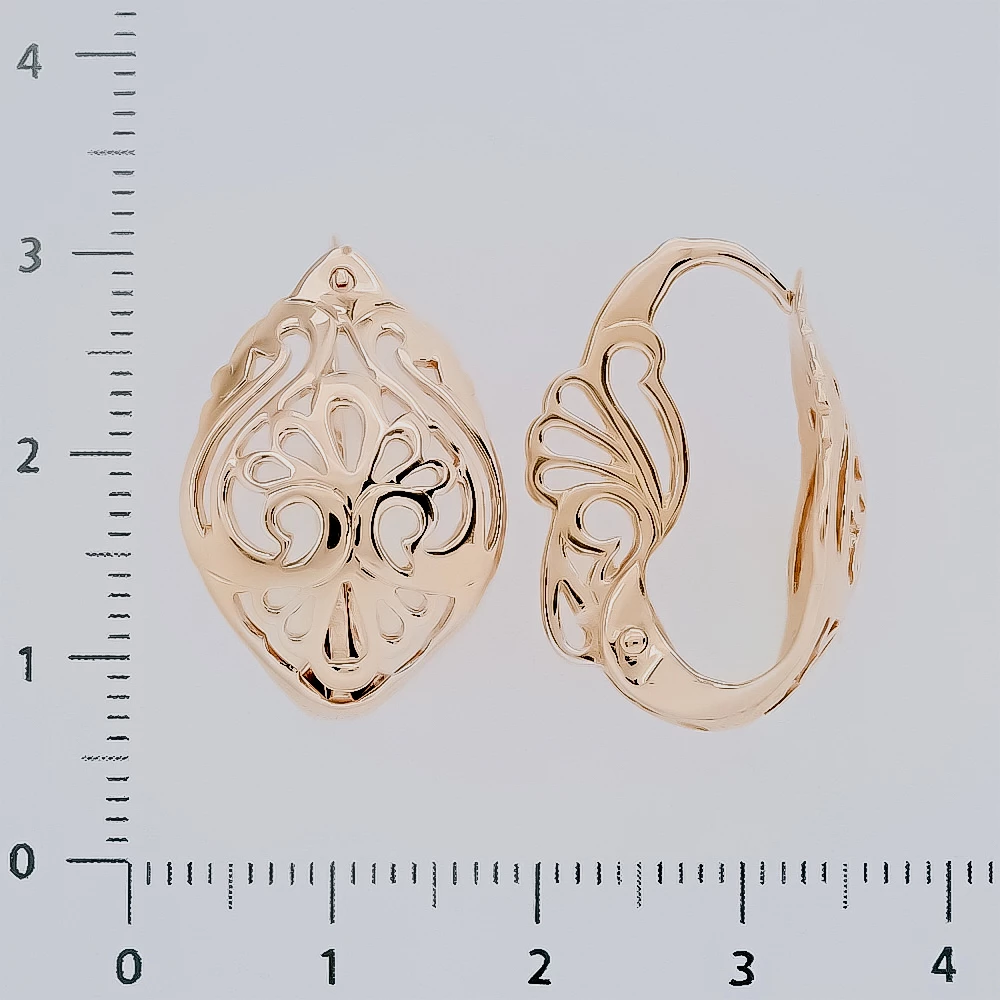 Серьги из красного золота 585 пробы 2