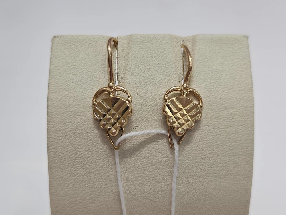 Серьги из красного золота 585 пробы 1