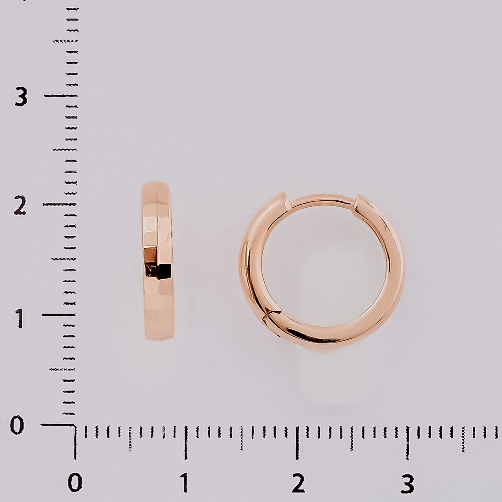 Серьги конго из красного золота 585 пробы 2