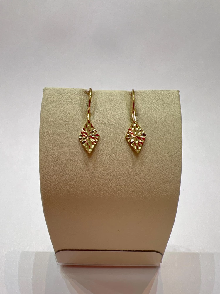 Серьги из красного золота 585 пробы