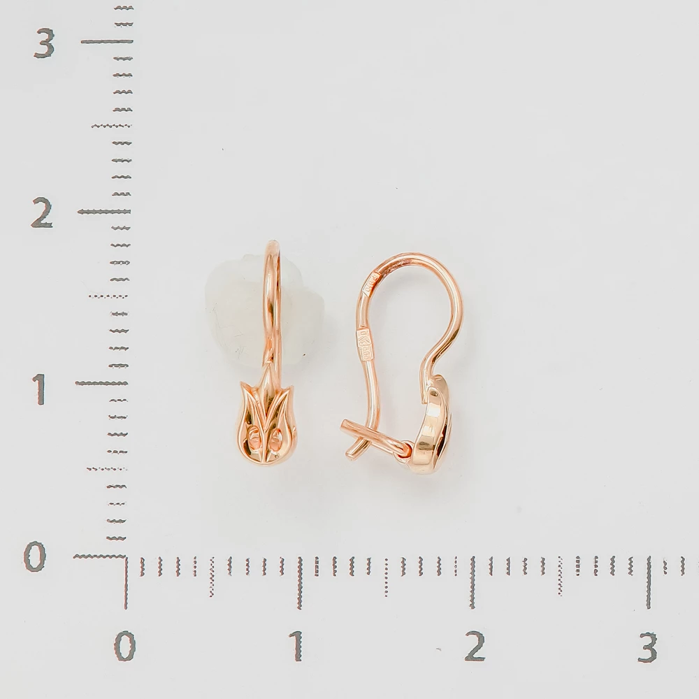 Серьги из красного золота 585 пробы