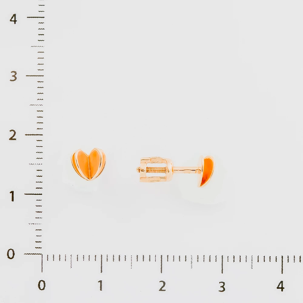 Серьги из красного золота 375 пробы