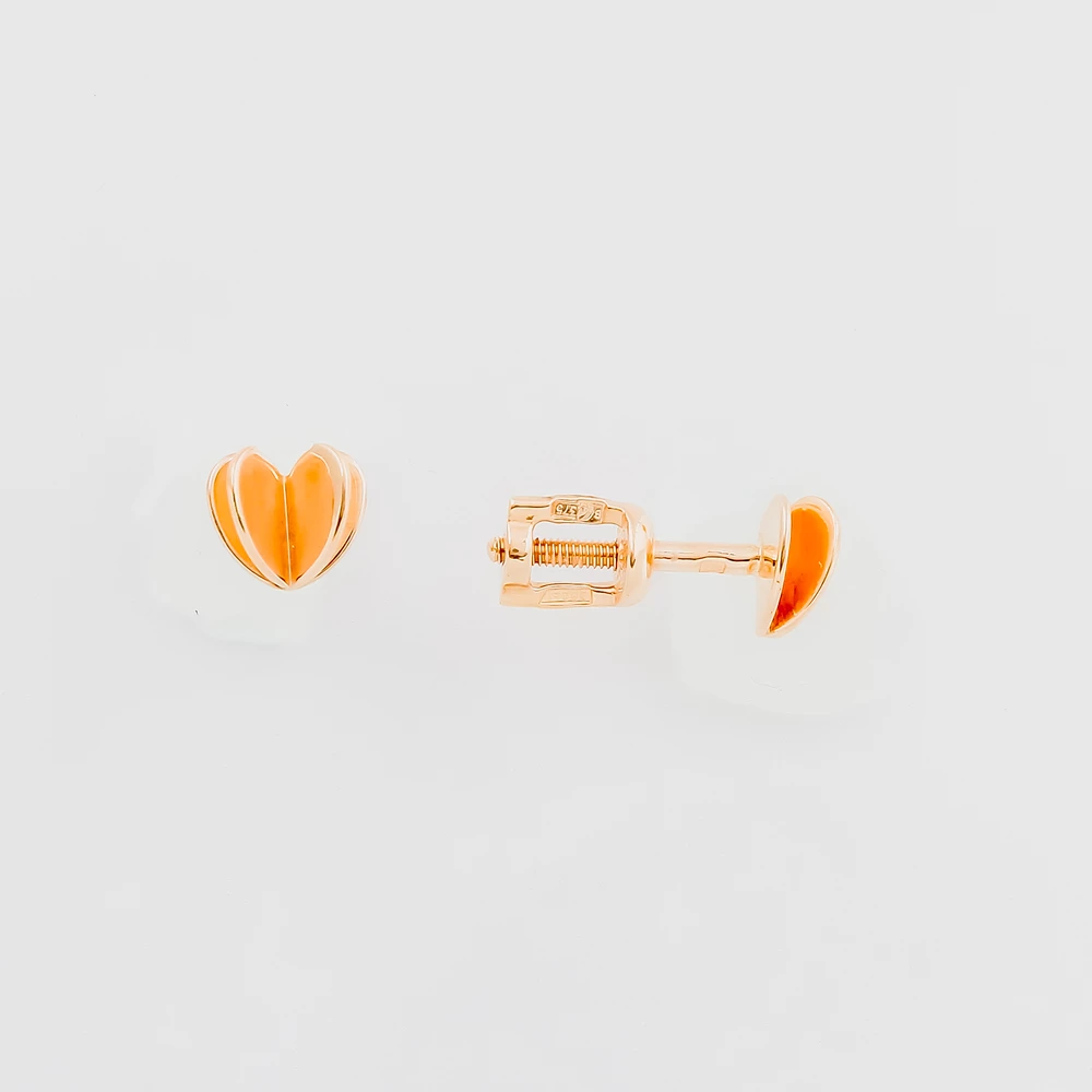 Серьги из красного золота 375 пробы