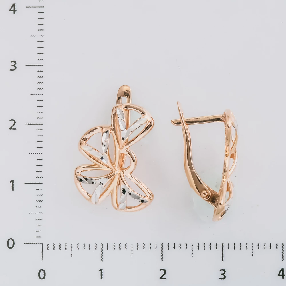 Серьги из красного золота 585 пробы