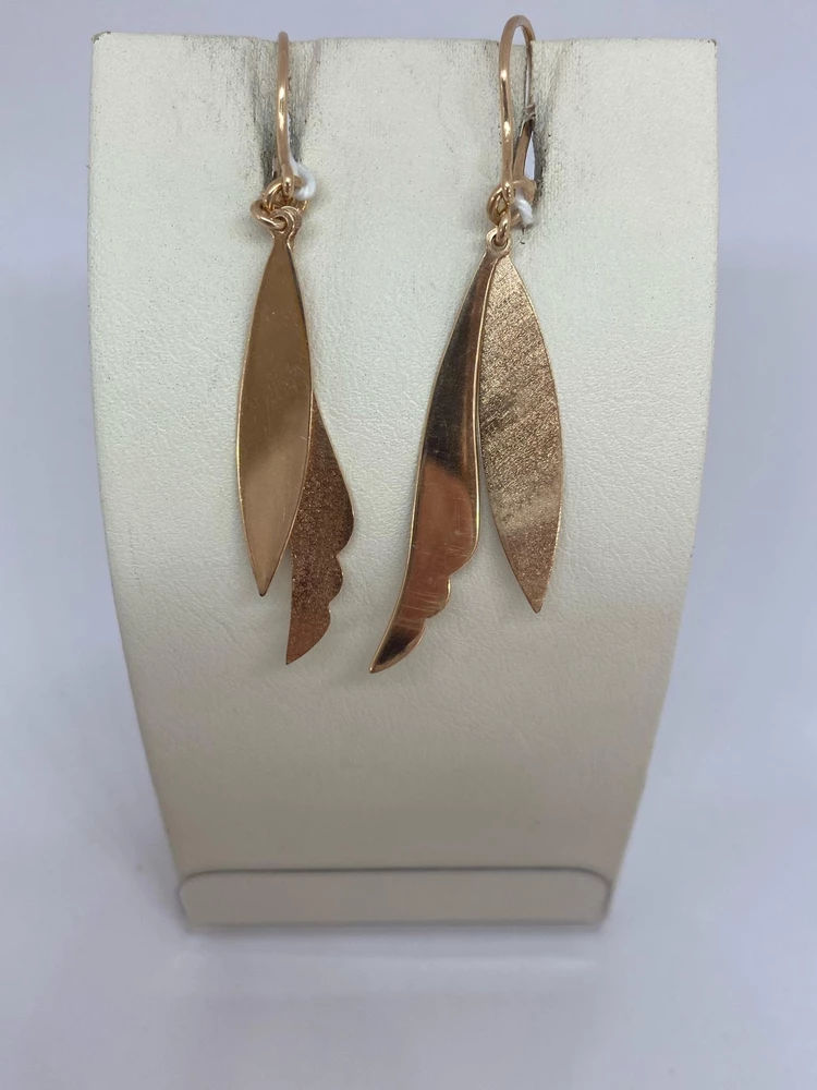 Серьги из красного золота 585 пробы