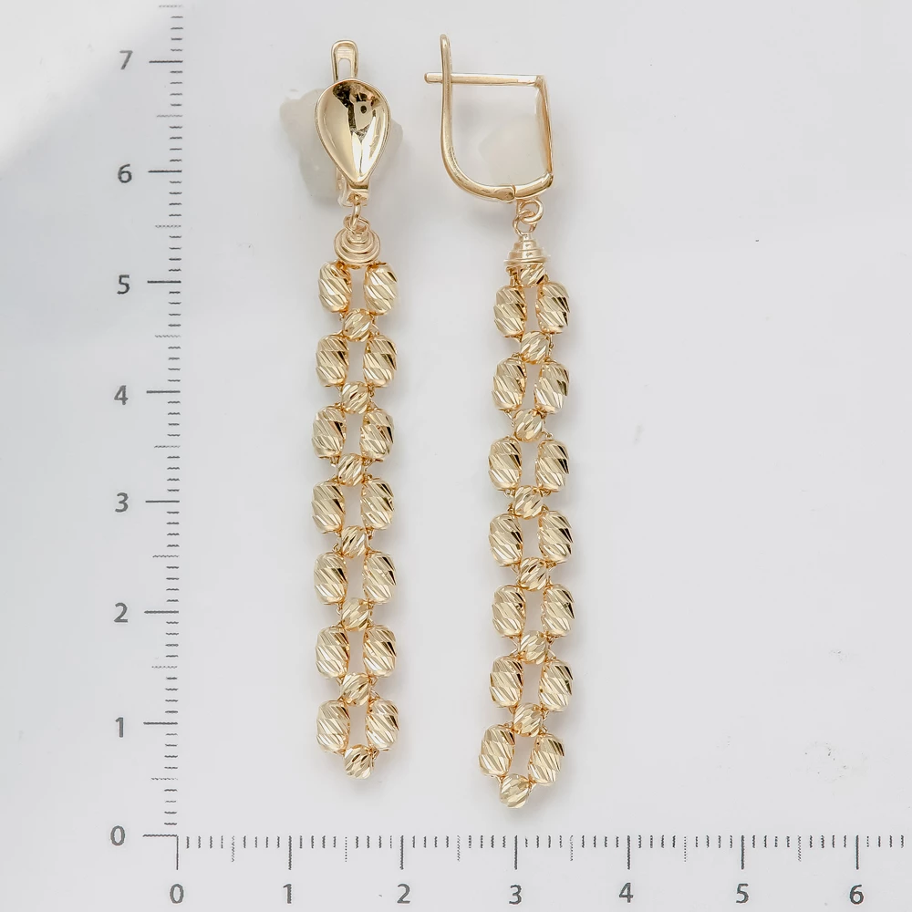 Серьги из желтого золота 585 пробы