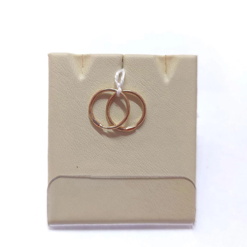 Серьги конго из красного золота 585 пробы
