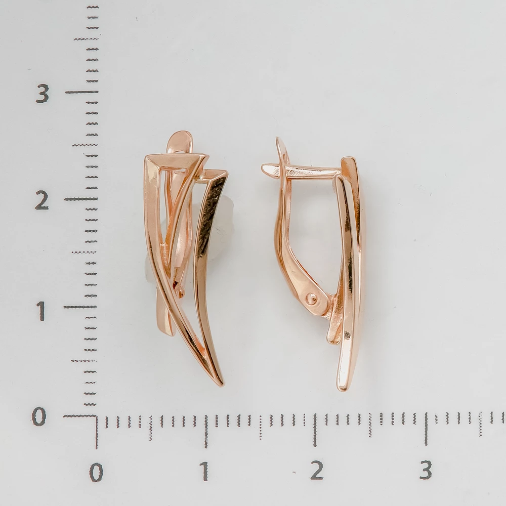 Серьги из красного золота 585 пробы