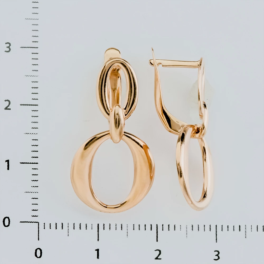 Серьги из красного золота 585 пробы