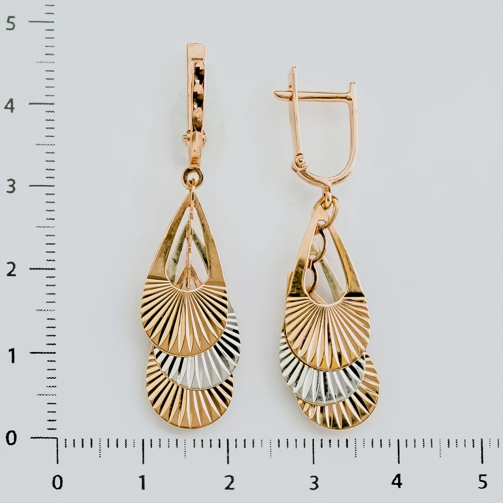 Серьги из красного золота 585 пробы