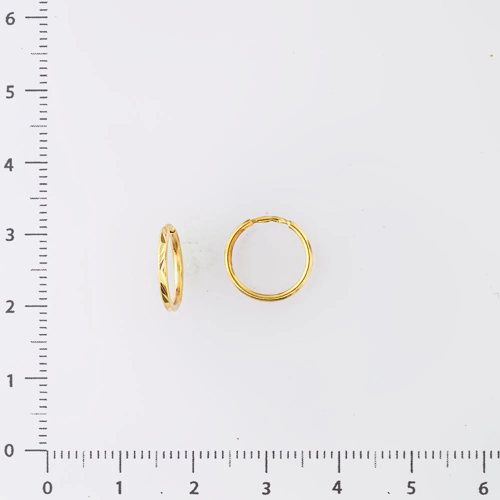 Серьги конго из желтого золота 585 пробы