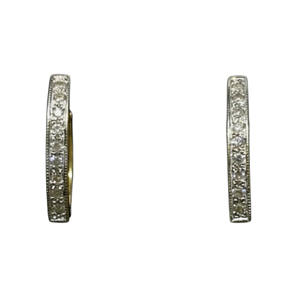 Серьги с бриллиантом из красного золота 585 пробы