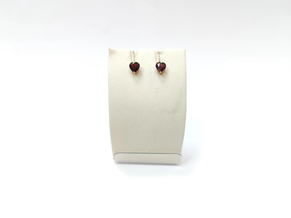 Серьги с гранатом из красного золота 375 пробы