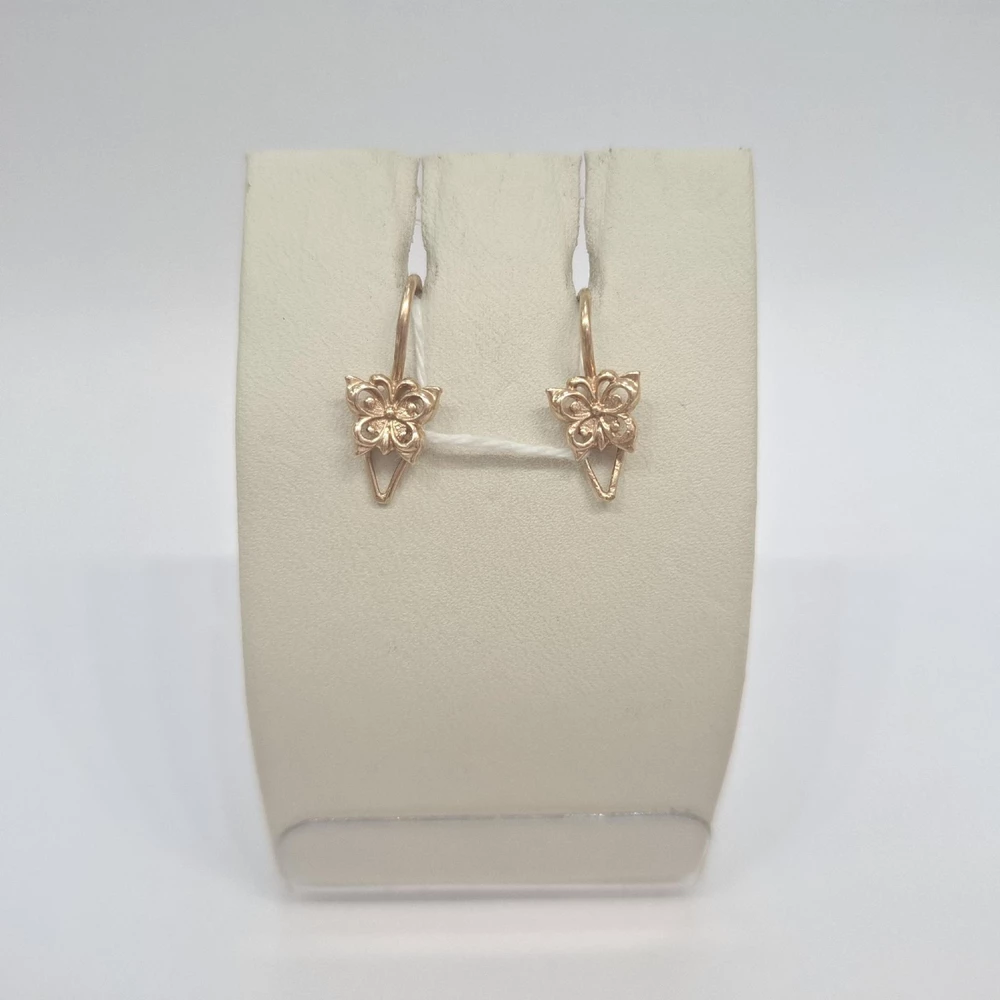 Серьги из красного золота 585 пробы