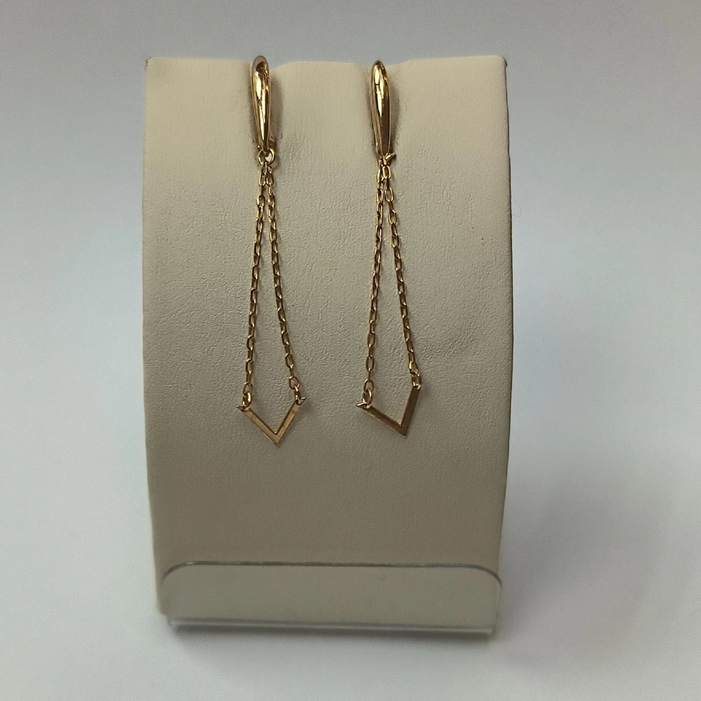 Серьги из желтого золота 375 пробы