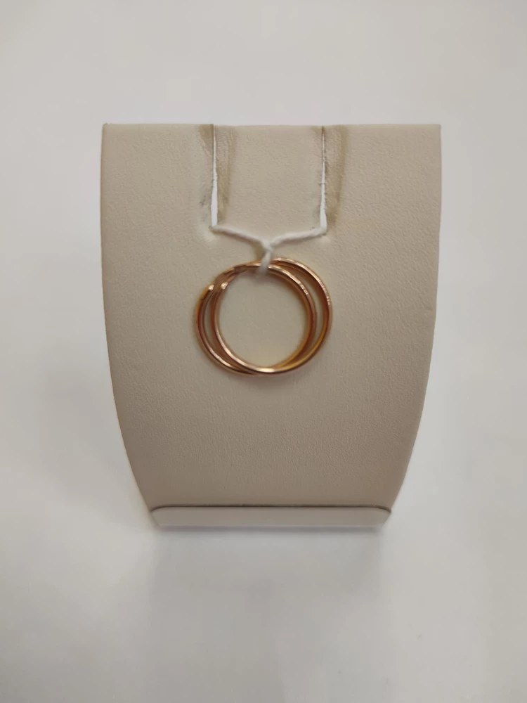 Серьги конго из красного золота 585 пробы