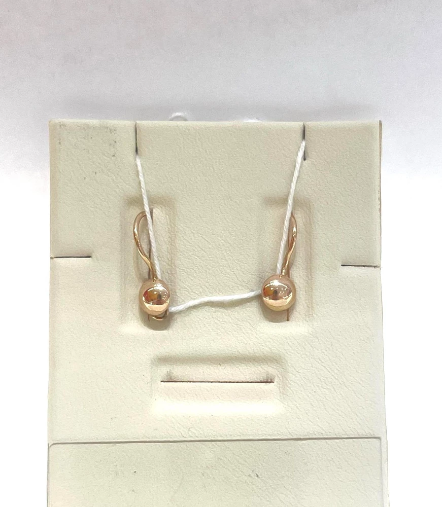 Серьги из красного золота 583 пробы