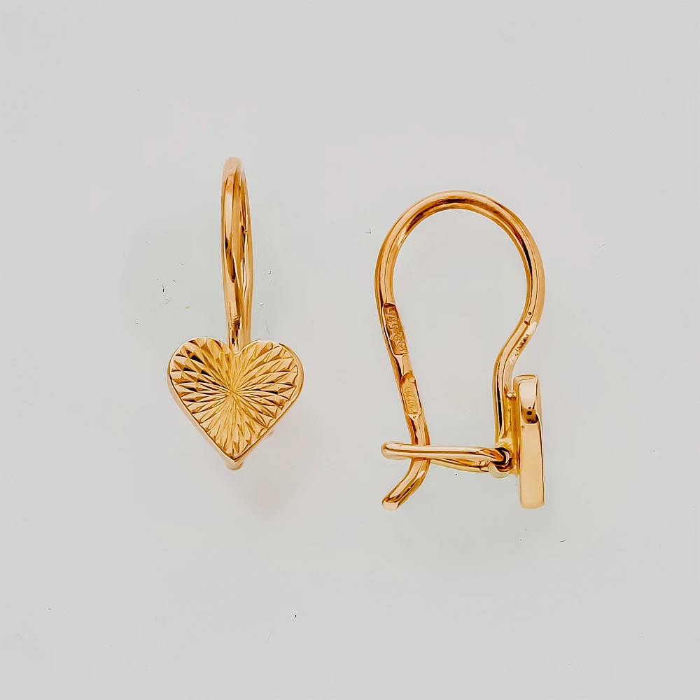 Серьги из красного золота 585 пробы