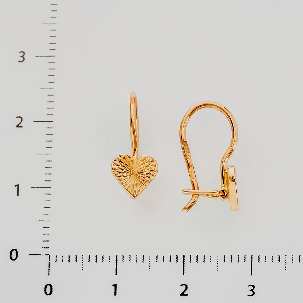 Серьги из красного золота 585 пробы