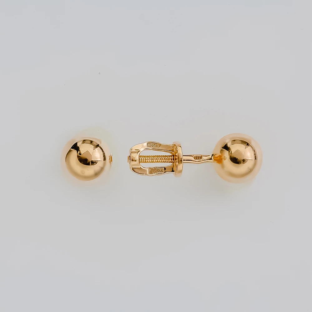 Серьги из красного золота 585 пробы
