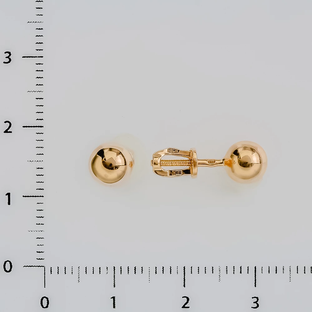 Серьги из красного золота 585 пробы