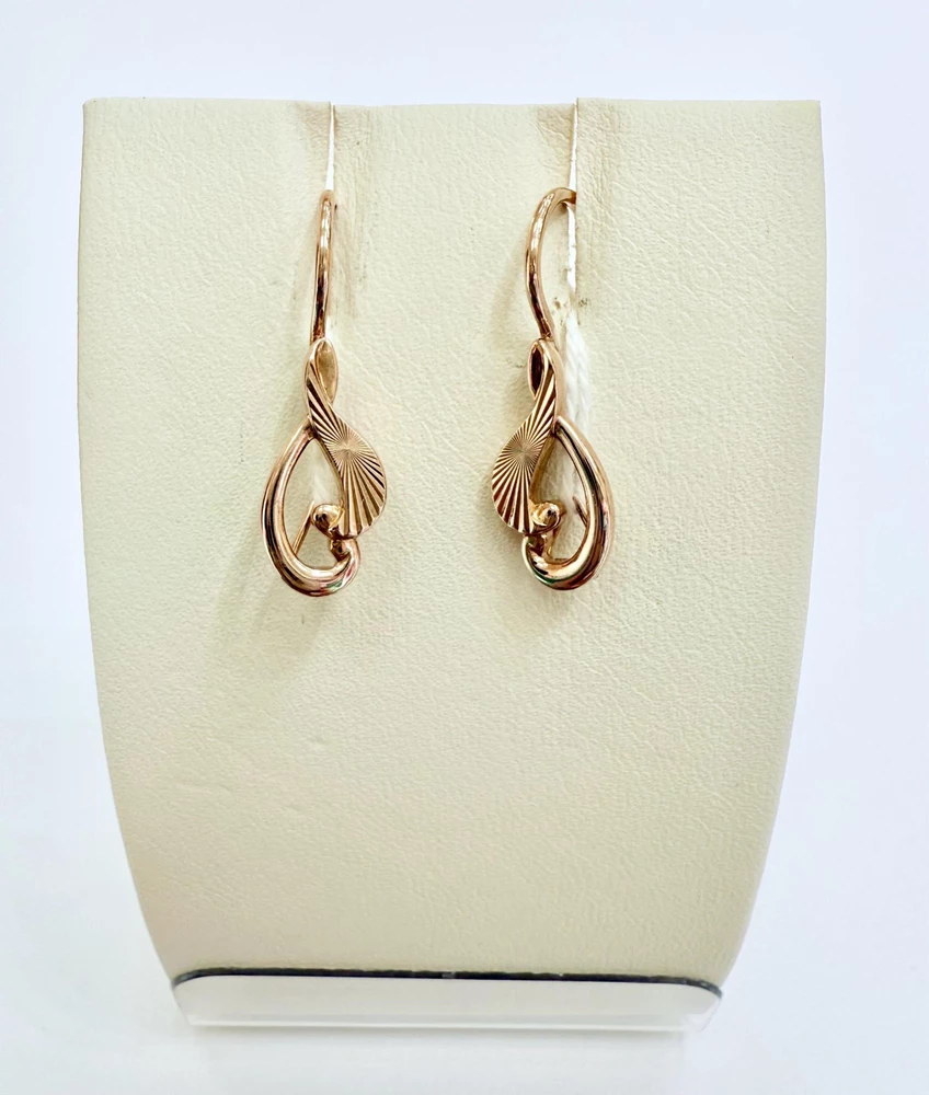 Серьги из красного золота 585 пробы