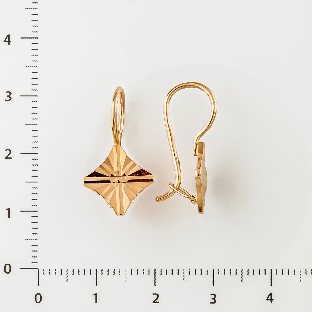 Серьги из красного золота 585 пробы