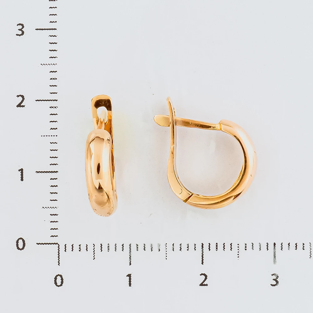 Серьги конго из красного золота 585 пробы