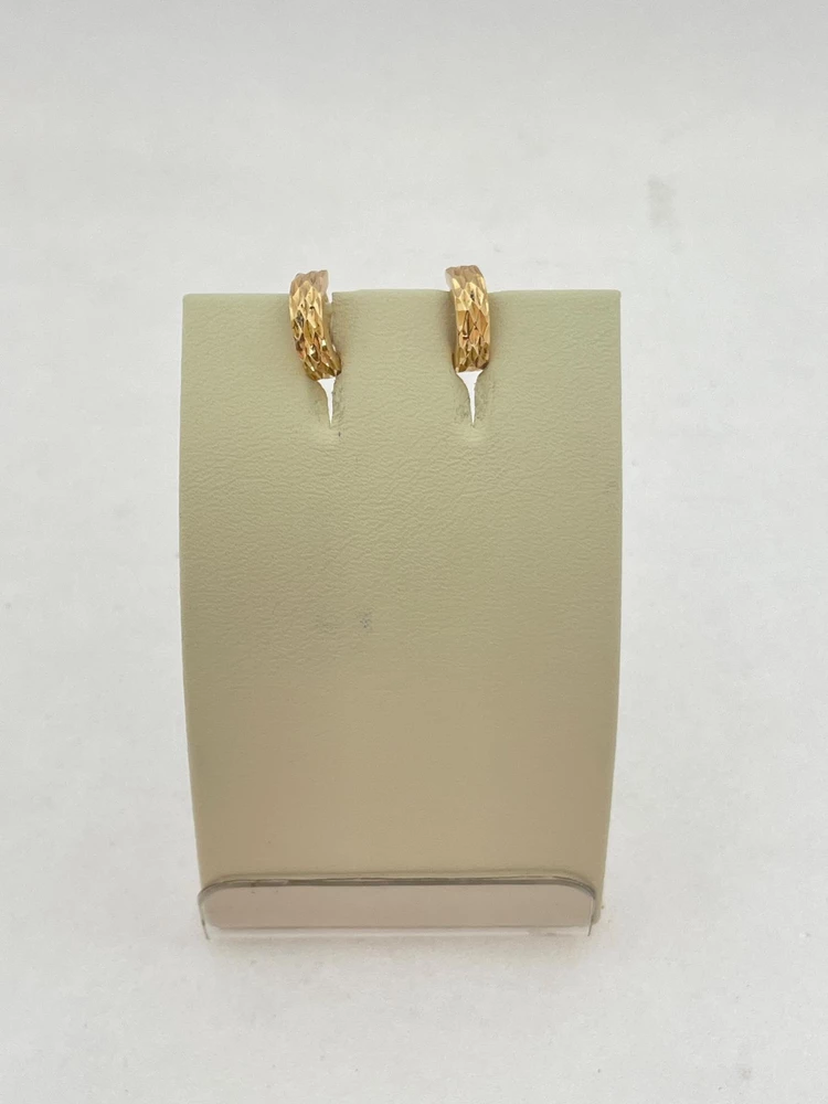 Серьги конго из красного золота 585 пробы