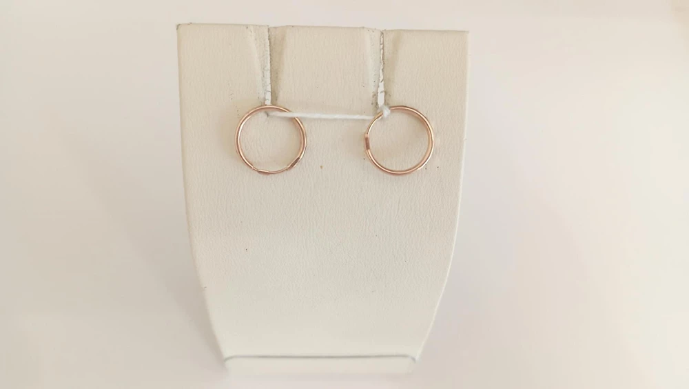 Серьги конго из красного золота 585 пробы