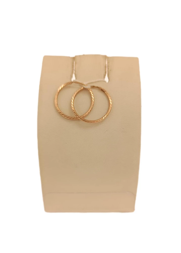 Серьги конго из красного золота 585 пробы