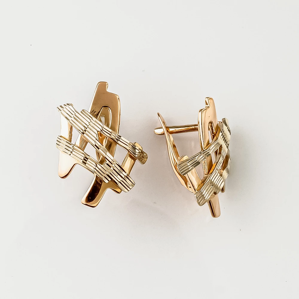 Серьги из красного золота 585 пробы