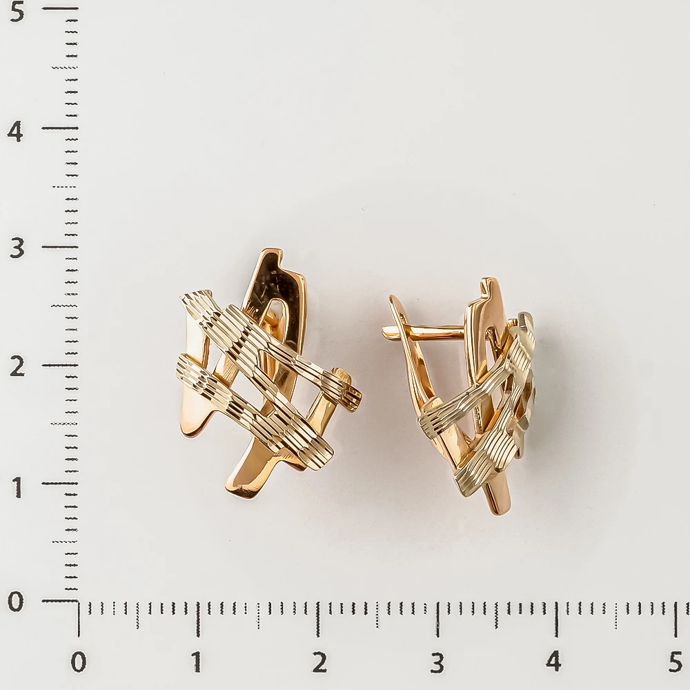 Серьги из красного золота 585 пробы
