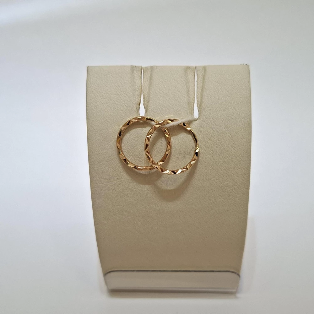 Серьги конго из красного золота 585 пробы