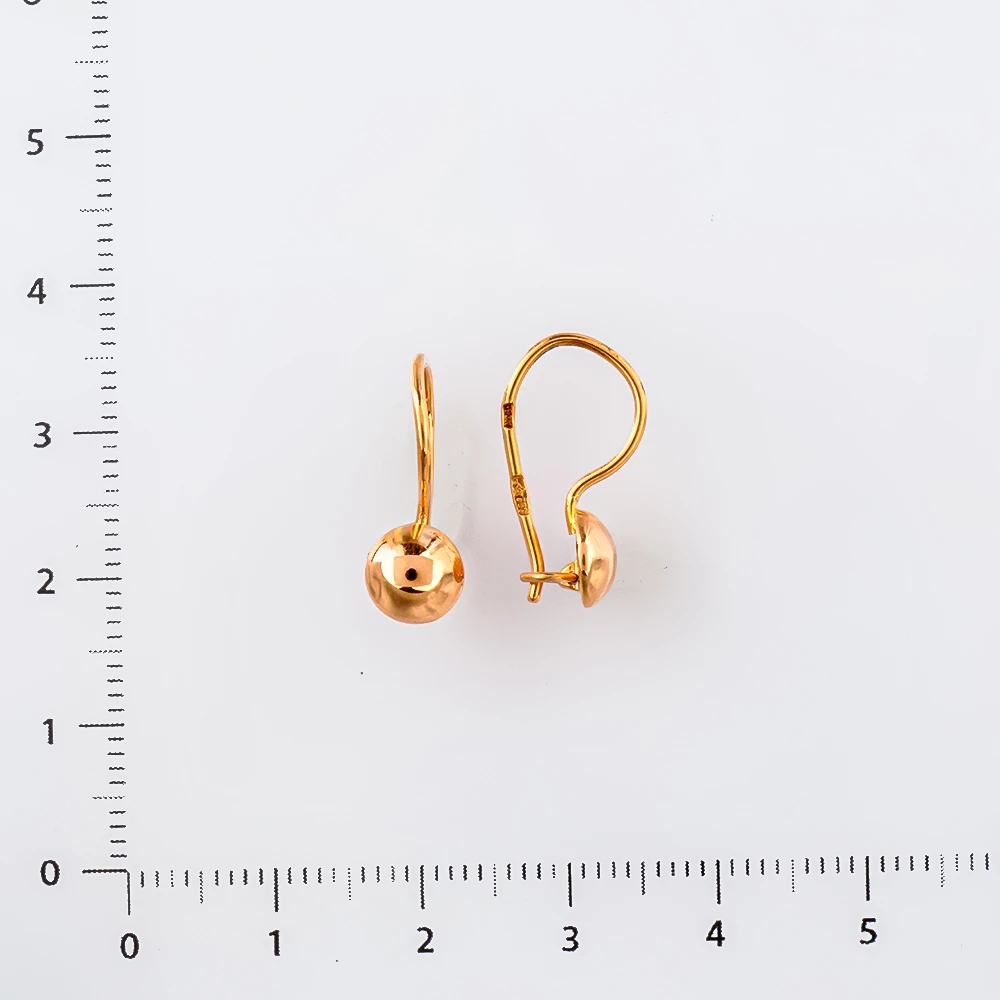 Серьги из красного золота 583 пробы