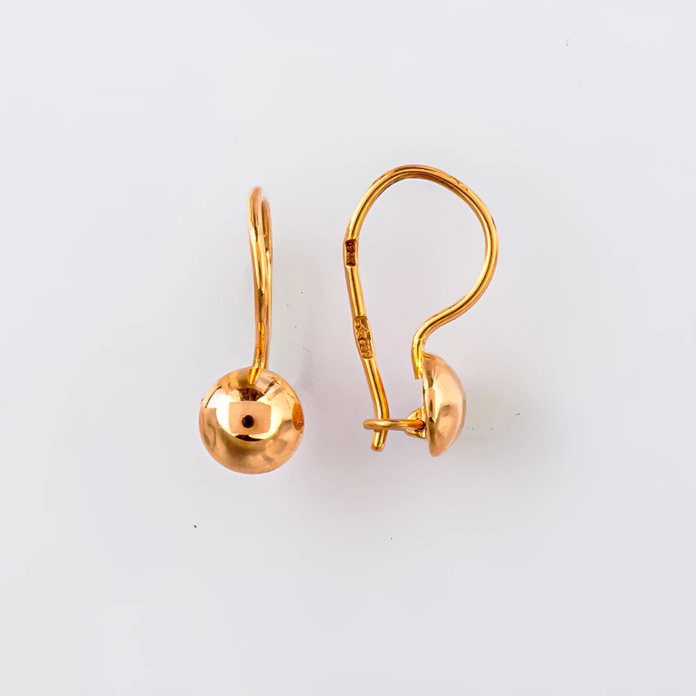 Серьги из красного золота 583 пробы